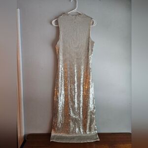 Zara Knit Shimmering Silver Dress